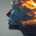 person showing anger on the outside while remaining calm and composed inside