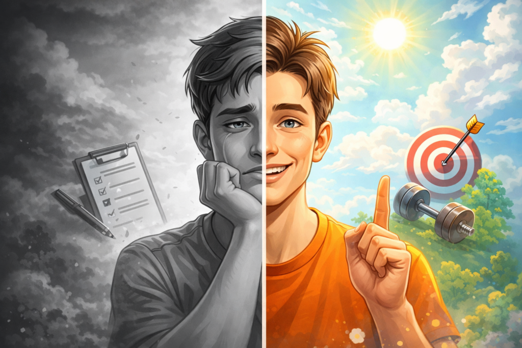 why staying sad is useless mindset illustration