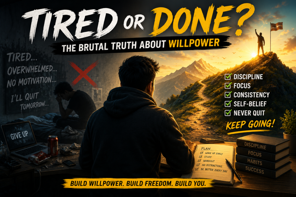 how to build willpower through daily discipline and stop quitting too early