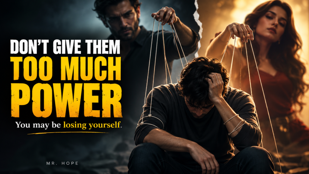 Losing yourself in a relationship by giving someone too much power